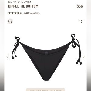 NWT Skims Dipped Tie Bottom Onyx